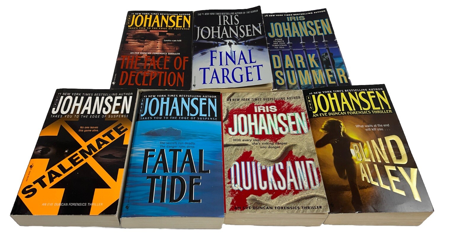Iris Johansen 7-Book Lot Stalemate, Fatal Tide, Quicksand, Dark Summer & More