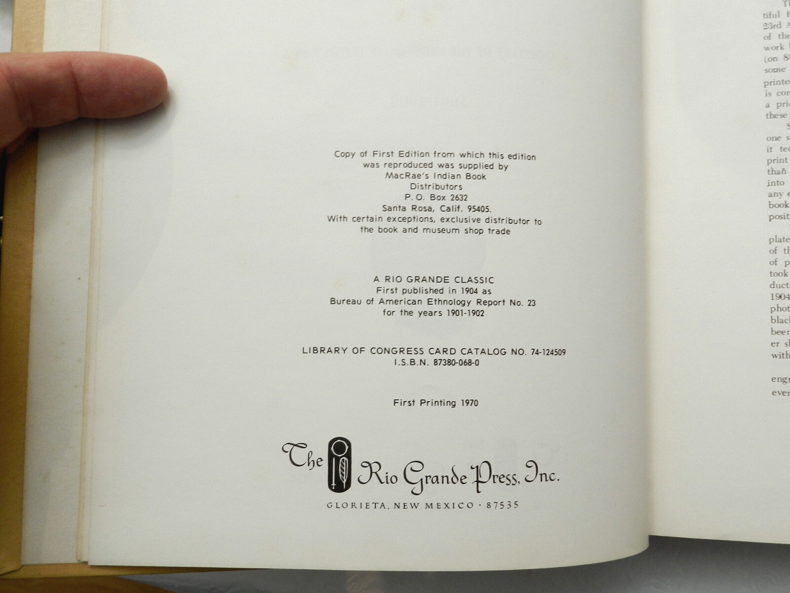 1970, The Zuñi Indians by Matilda Coxe Stevenson, HB Reprint 1901-02 Ethnology