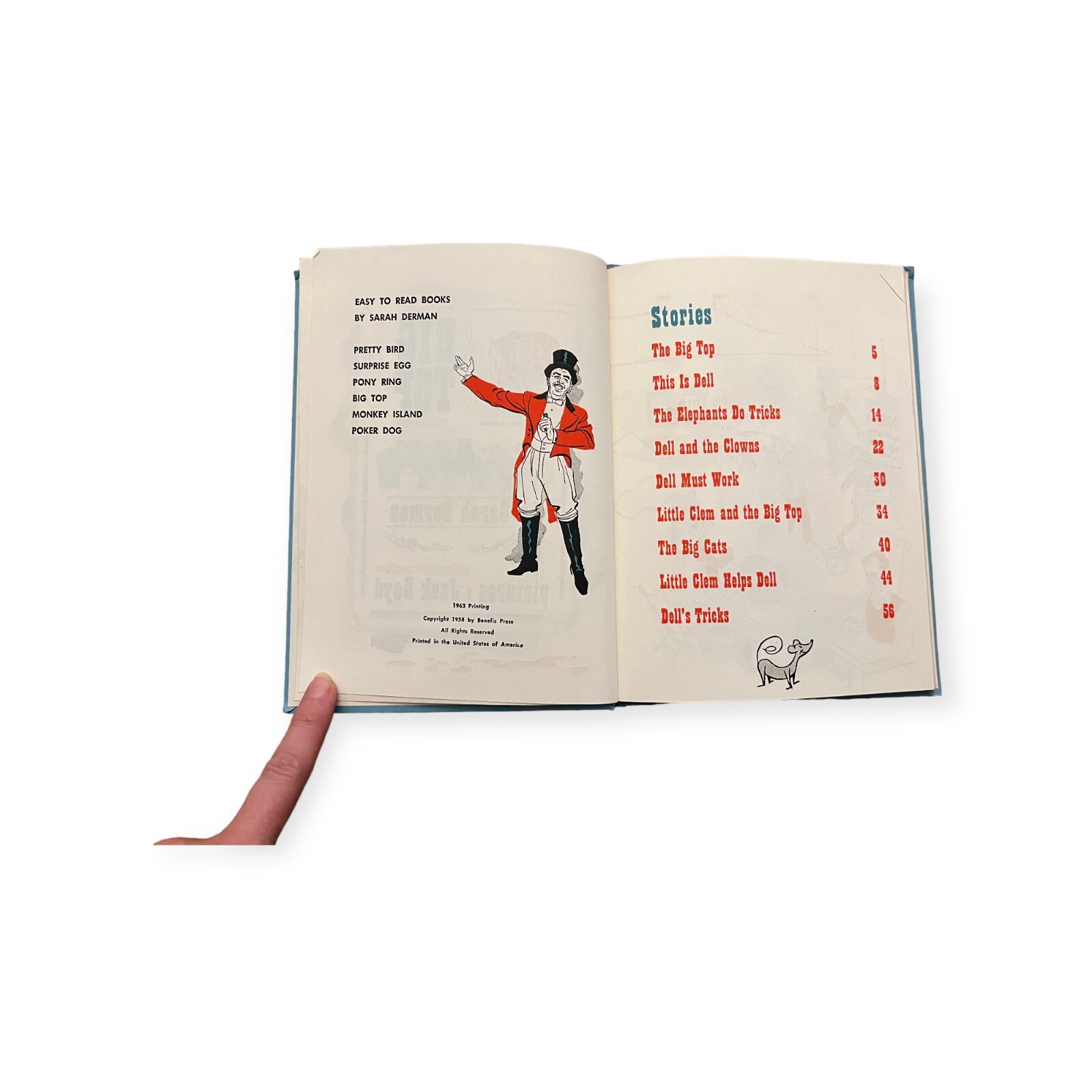 1963 Big Top by Sarah Derman. Illustrated by Jack Boyd. Published by Benefic Pre