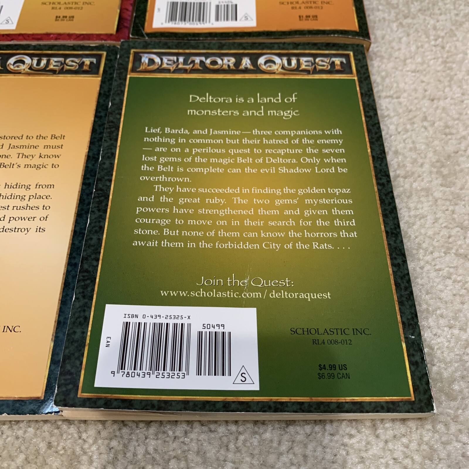 Deltora Quest Shadowlands Lot of 4 Paperback Books 1 2 3 8 Emily Rodda