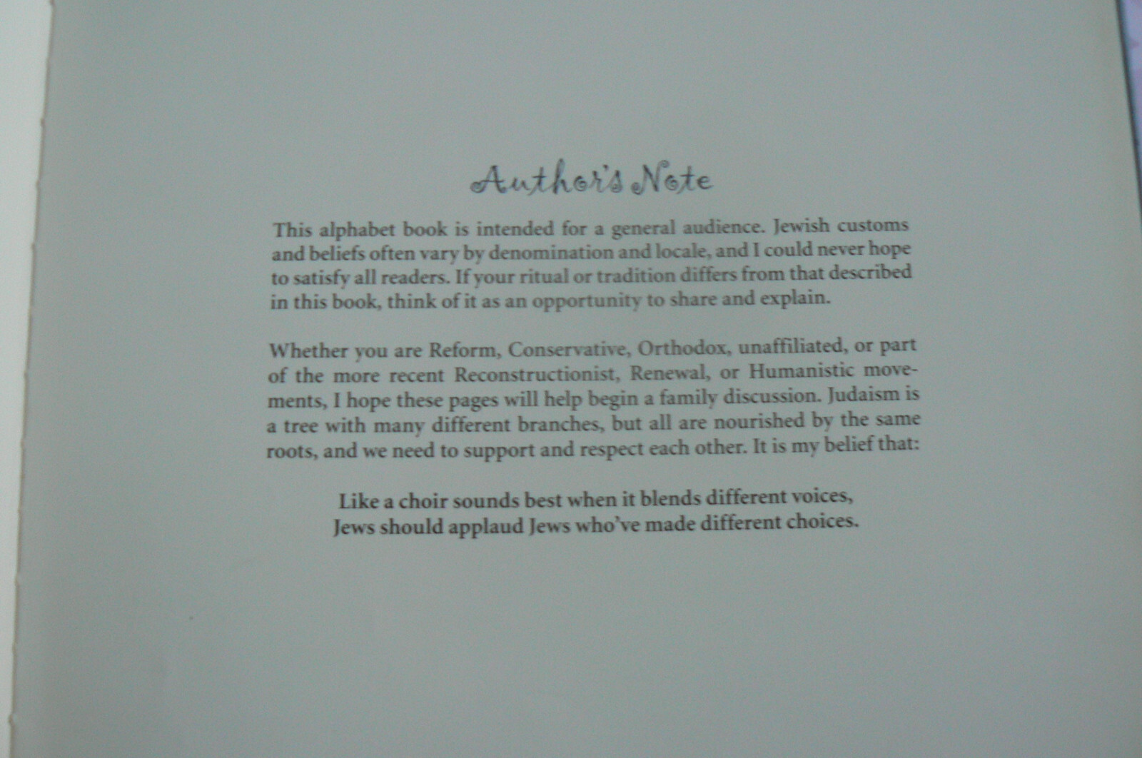 A Is for Abraham – A Jewish Family Alphabet, First Ed.Michelson,Mazellan NICE HC