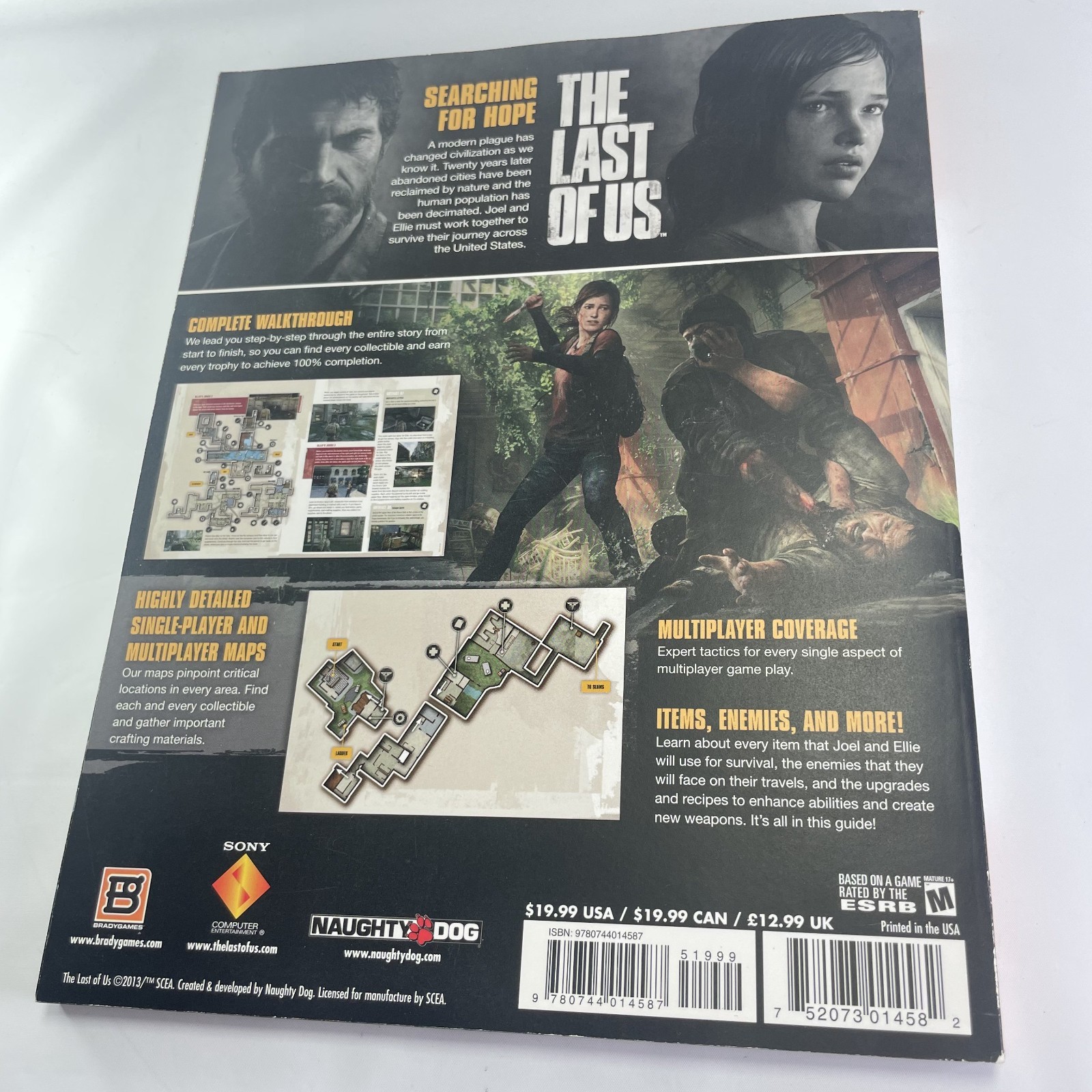 The Last of Us Brady Games Official Strategy Guide Naughty Dog PS3 VG