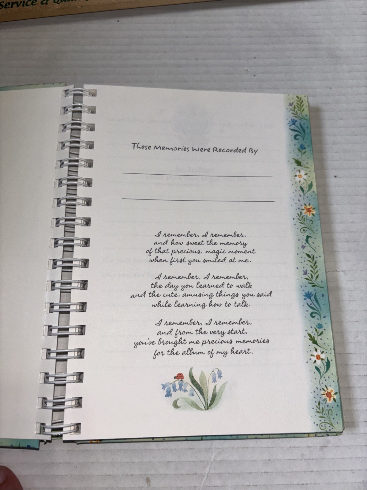 Brand New Hallmark “I Remember…A Mother’s Journal” Memory Book HC With Spiral
