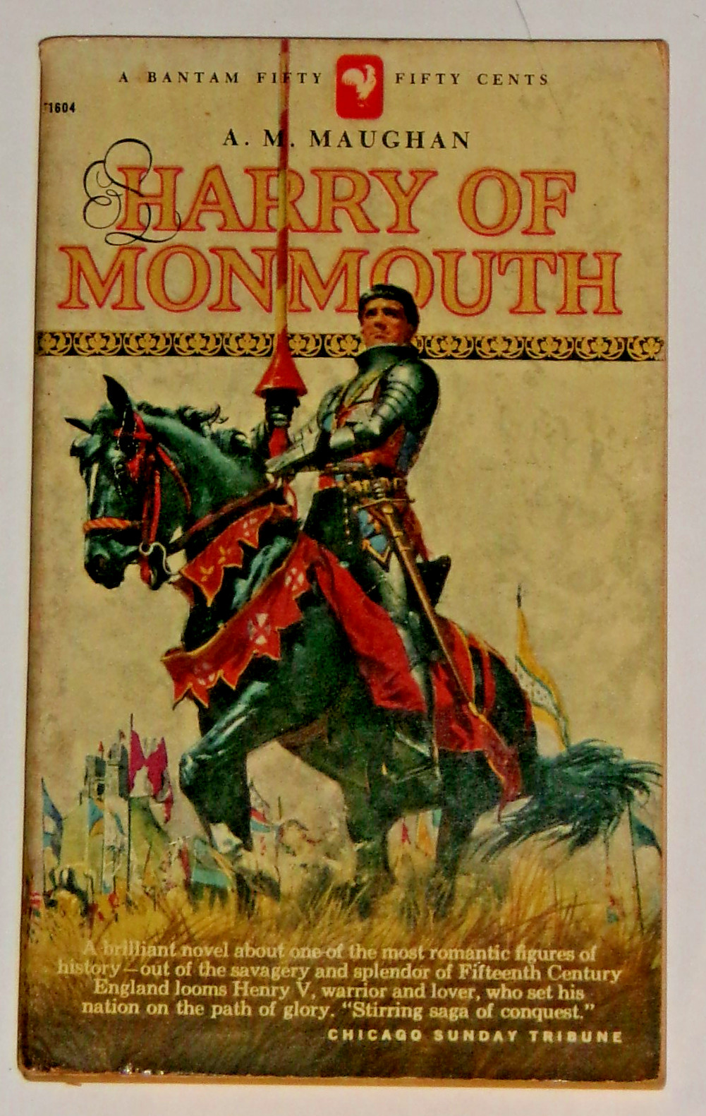 Harry of Monmouth by A.A. Maughan, 1957, paperback, Bantam Fifty F1604, !st, NF-