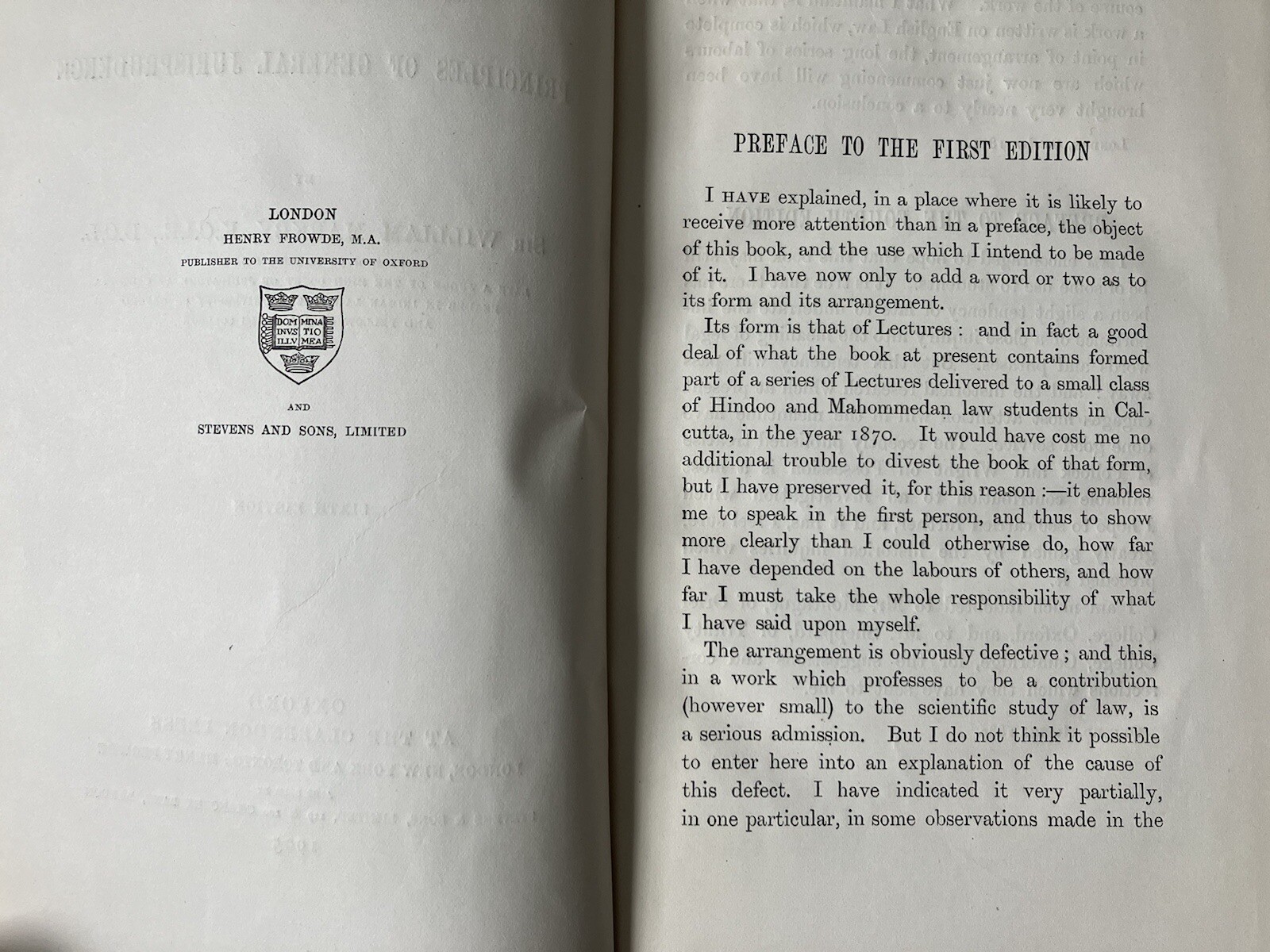 Antique Unread Uncut 1900s Law Book | Elements Of Law (1905) – William Markby