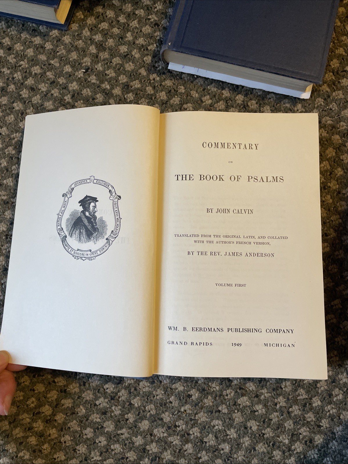 Calvin’s Commentary on Palms 5 Volume Set Eerdmans 1949 Hardback