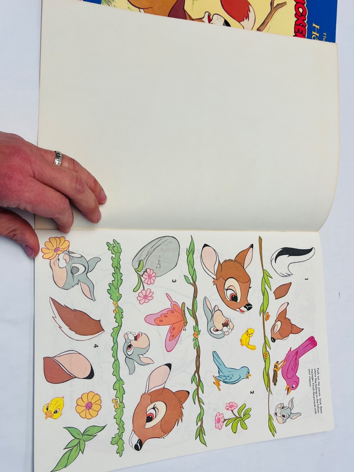 Vintage Disney Sticker Fun Books- Cinderella Fox and the Hound Bambi Set BIN 61