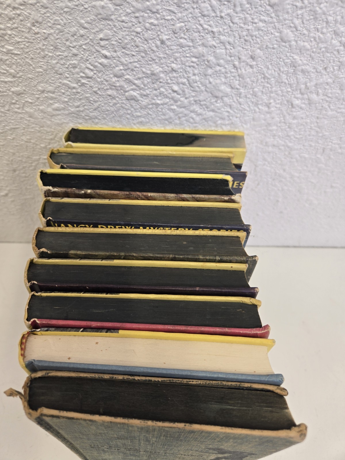 Vtg Nancy Drew Mystery Book Hardcover Matte Yellow Lot Of 9