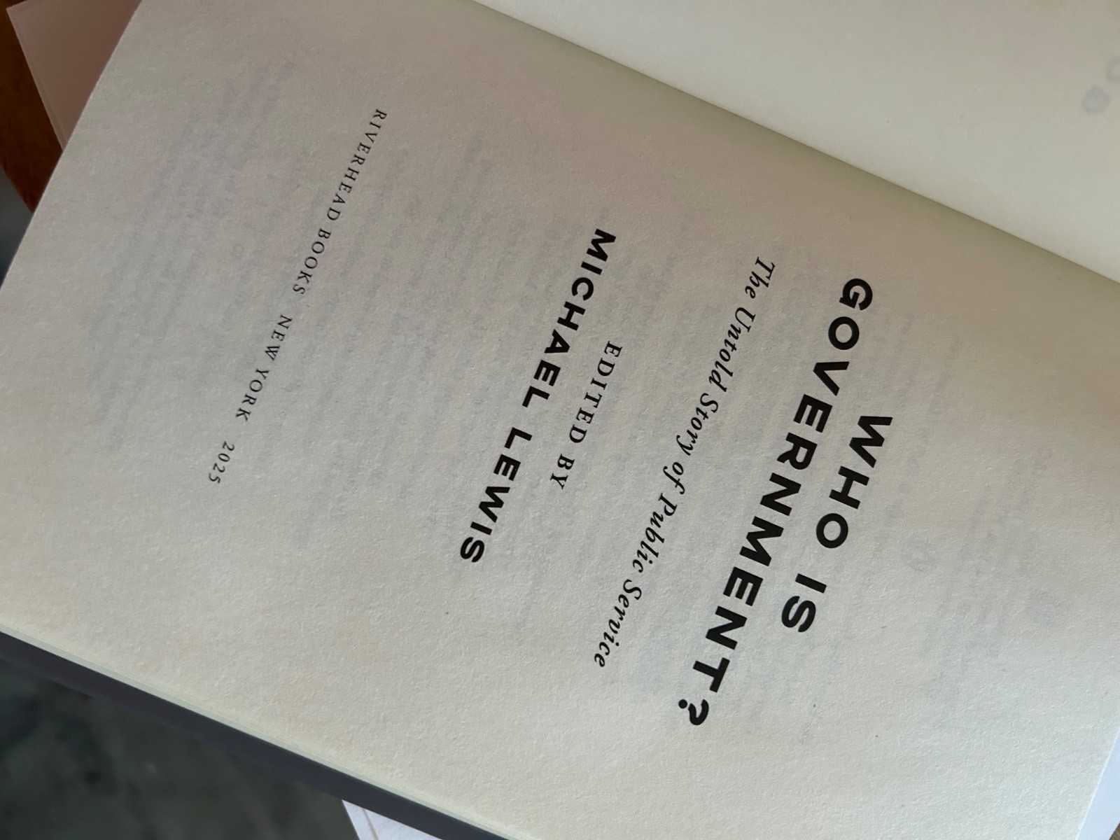 Who Is Government? : The Untold Story of Public Service by Michael Lewis (2025,