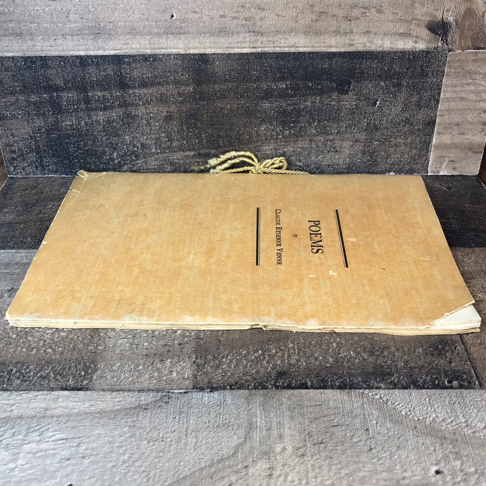 Poems by Claude Etienne Venne 1929 Signed 1945 24 Pages of Original Poetry Rare