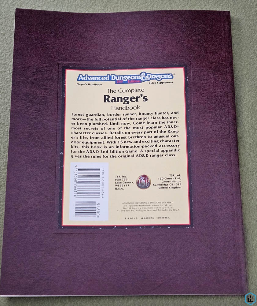 Complete Ranger’s Handbook (Advanced Dungeons & Dragons PHBR11) TSR 2136