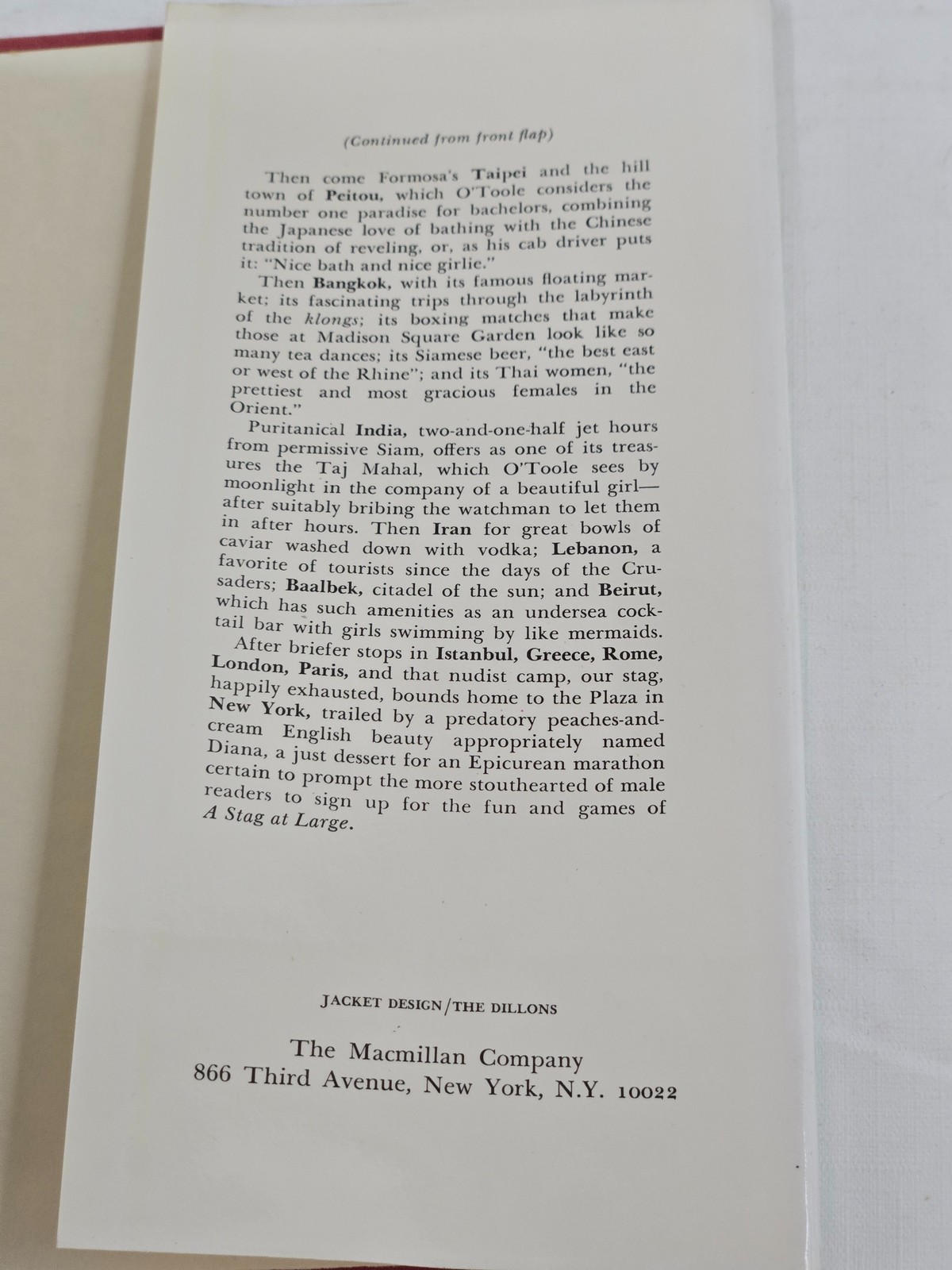 A Stag At Large Roger St. Martin O’Toole 1968 First Printing Hardcover Dust