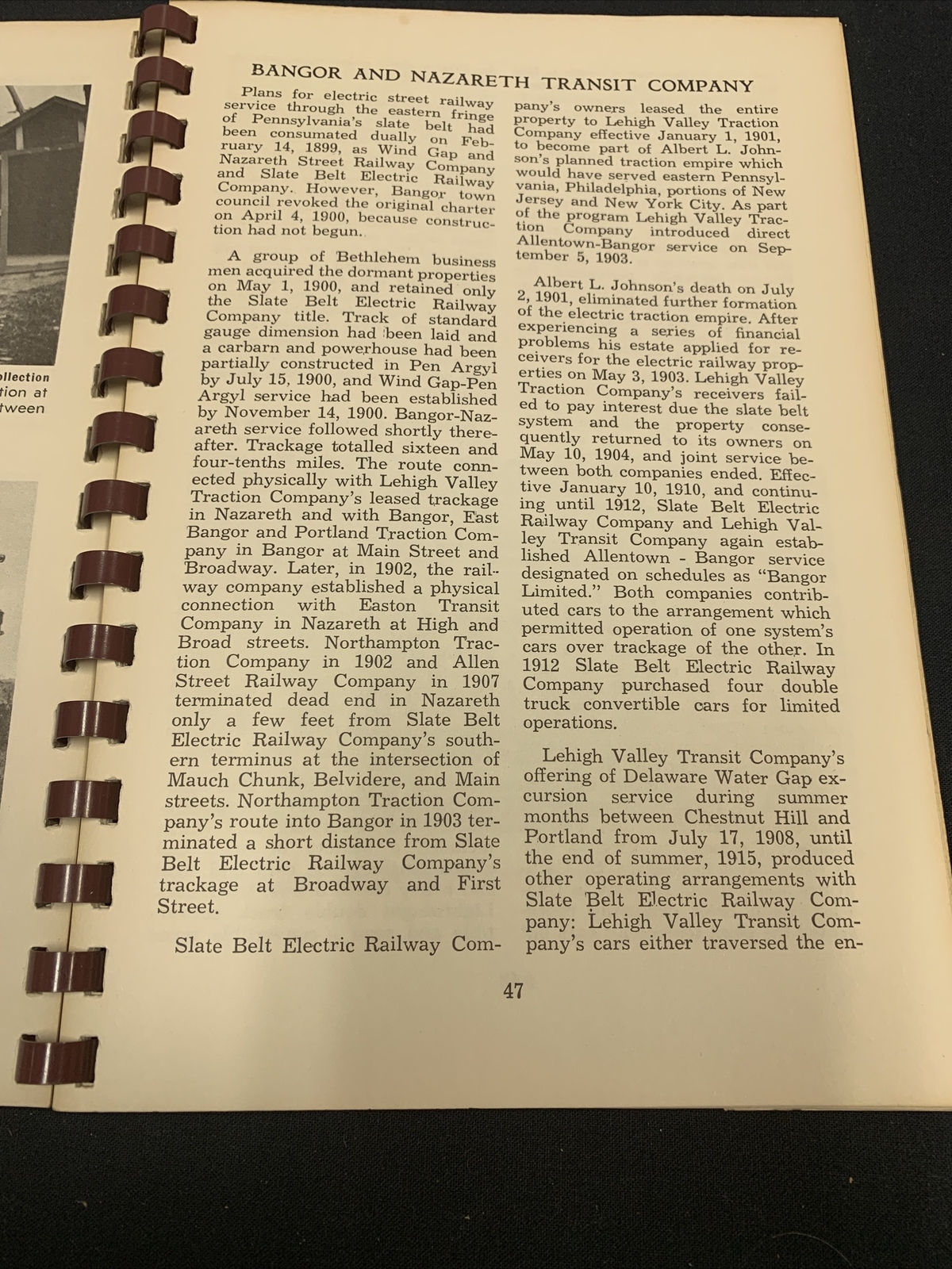 Used Short Trolley Lines Lehigh River Valley SB 1967 94 Pages #312J