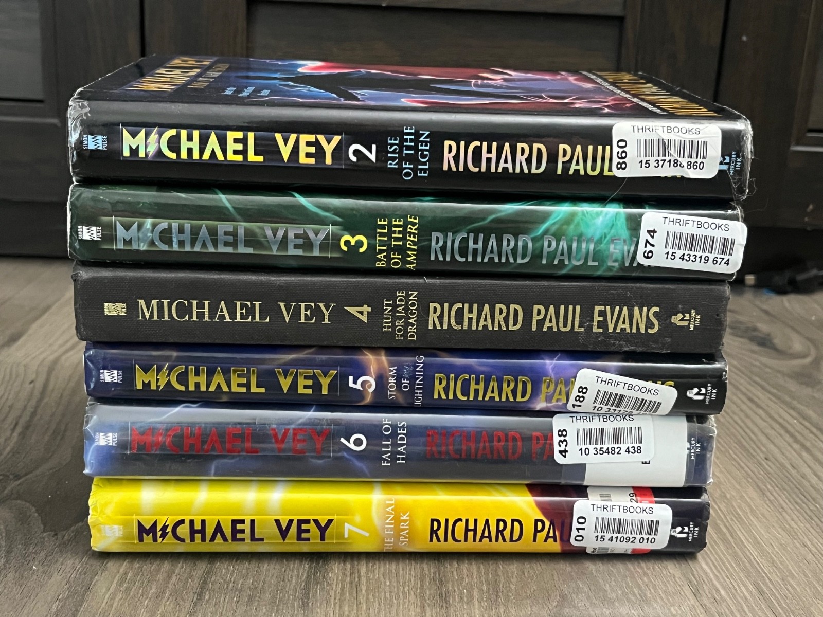 Lot of 6 Michael Vey series Hardcover Dust Jacket 2-7