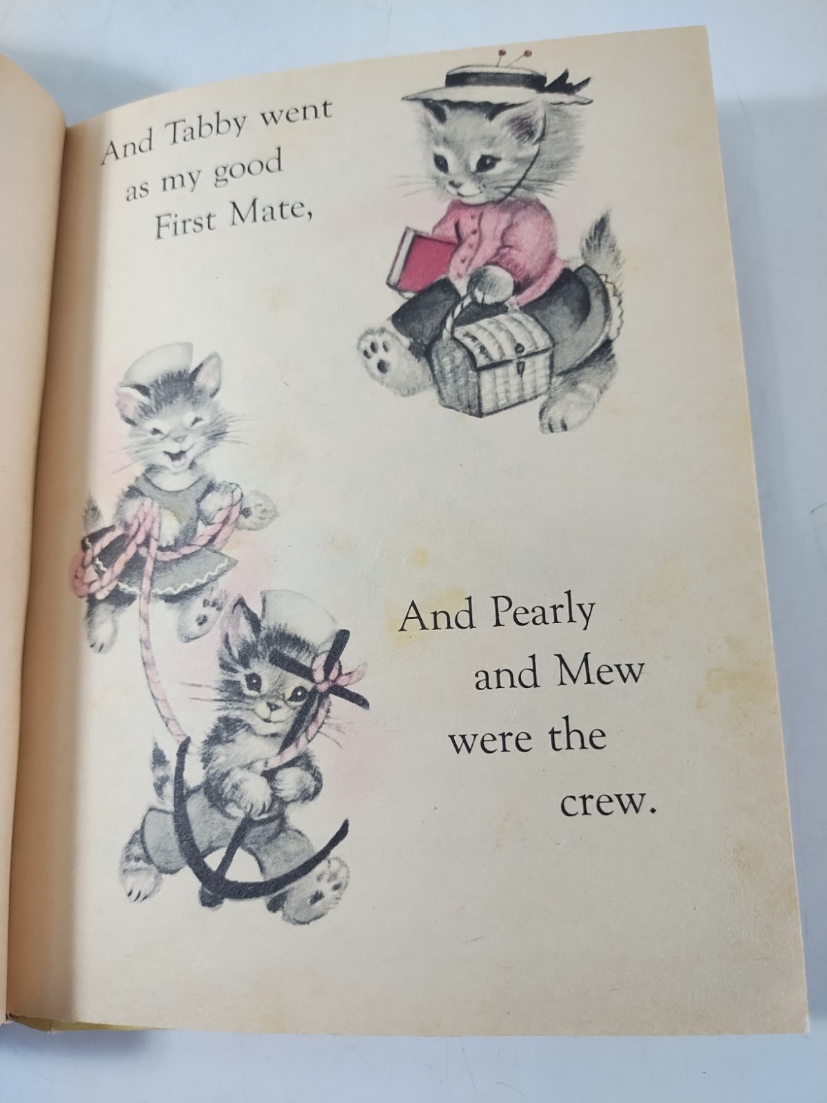 Vintage Captain Kitty Rand McNally Junior Elf Book #8049 1951 Illustrated Cats
