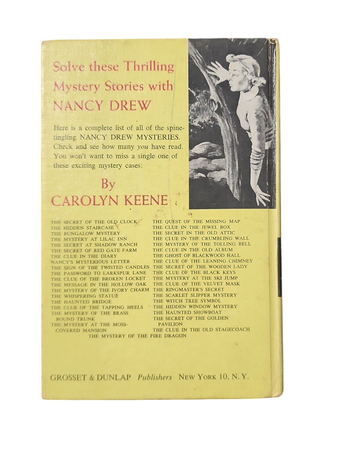 LOT OF 5 Nancy Drew Books Carolyn Keene Hardcover Mystery 1, 2, 3, 8, 18