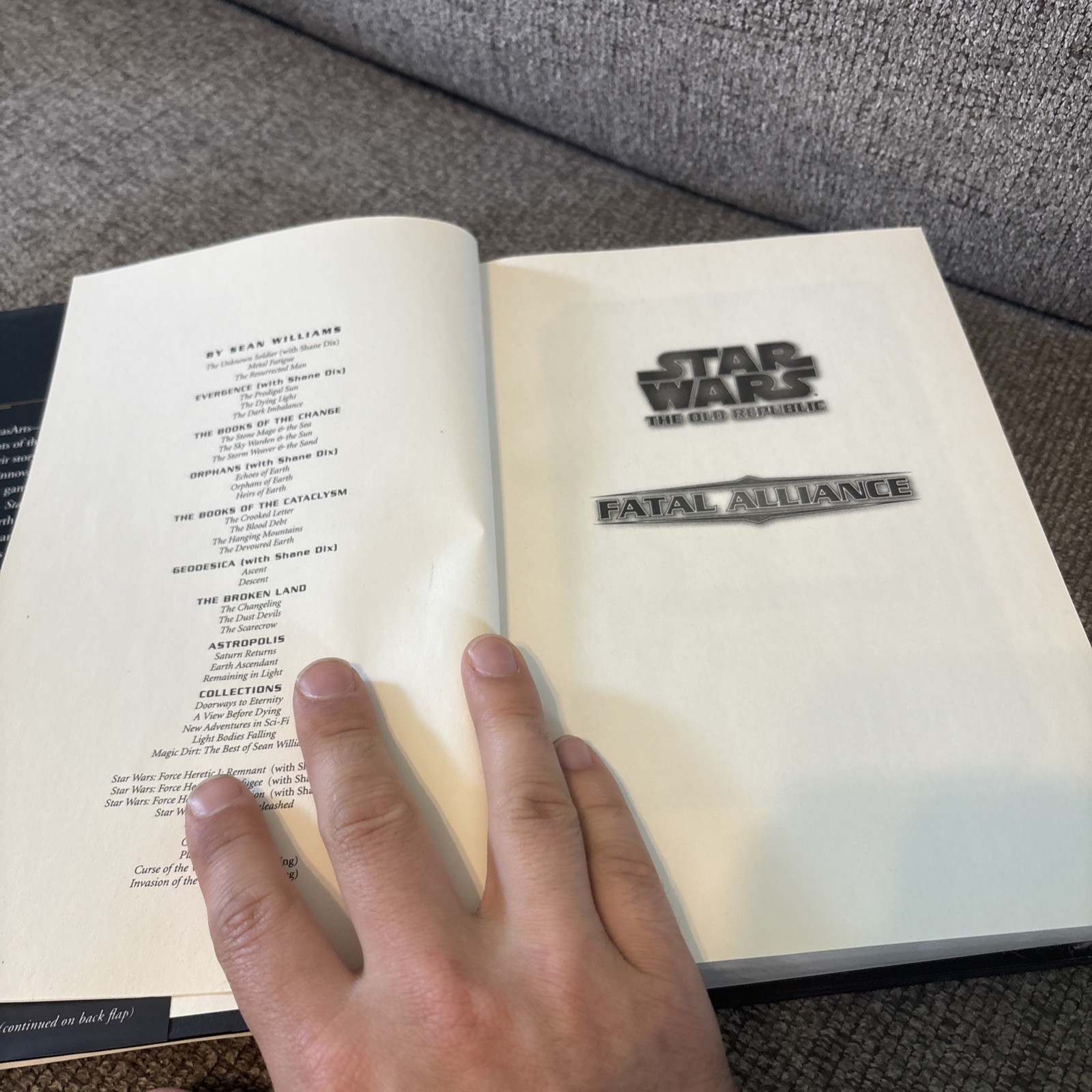 Star Wars: The Old Republic: Fatal Alliance Sean Williams Hardcover 1st Edition
