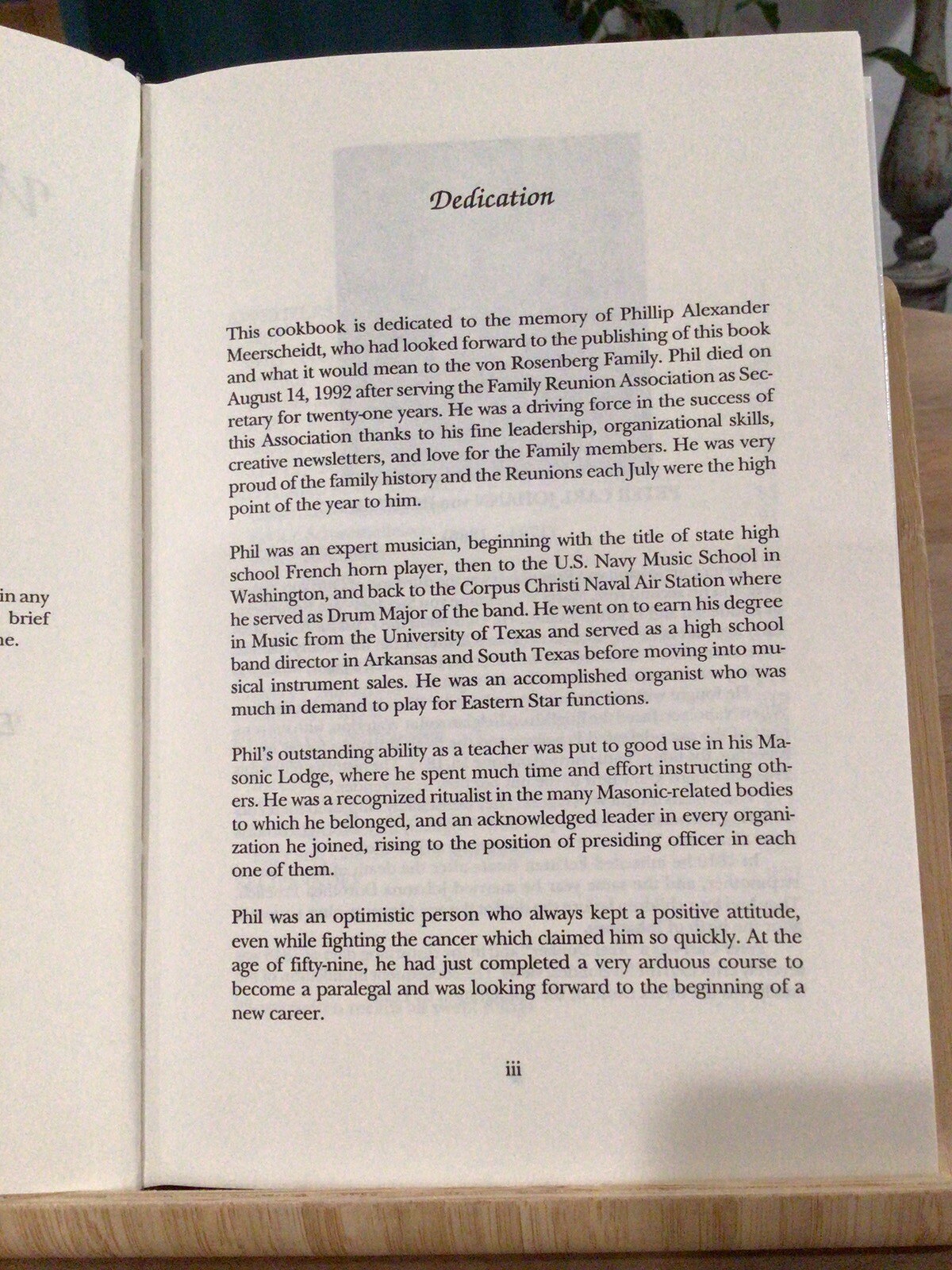 Von Rosenberg Family of Texas 1993 COOKBOOK hardback 297 pages
