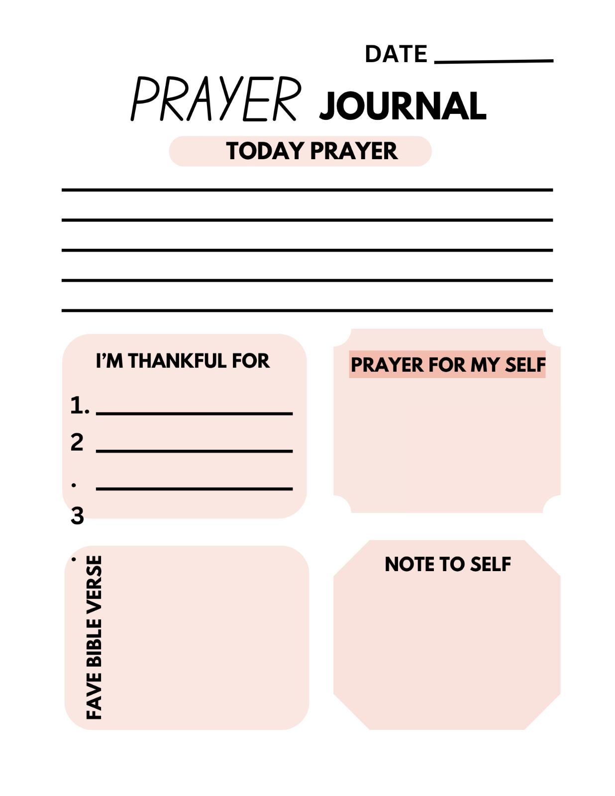 DIGITAL CONTENT PRAYER JOURNAL 140 Pages*PRINTING REQ’D*