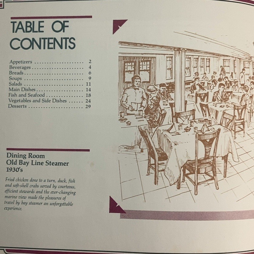 Treasured Recipes honoring Maryland’s 350th Anniversary Cookbook Booklet Good