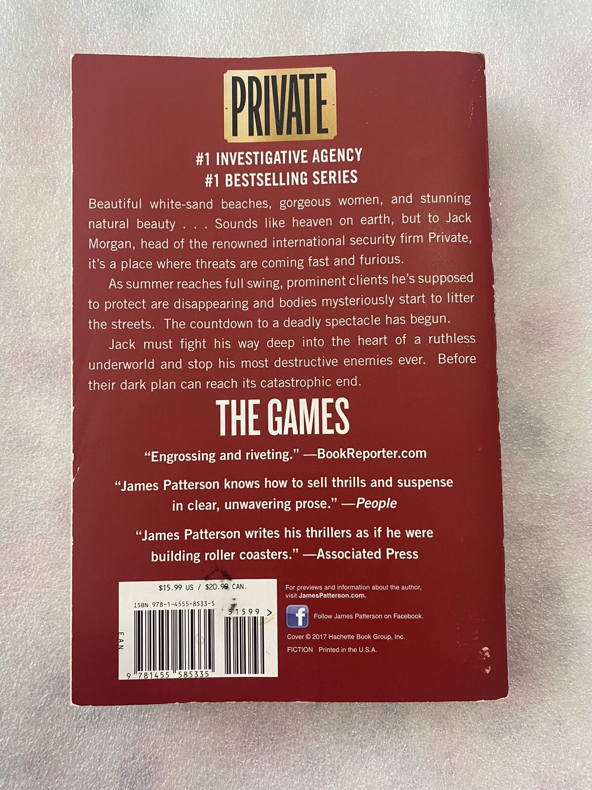 Private Ser.: The Games by Mark Sullivan and James Patterson (2017, Trade…