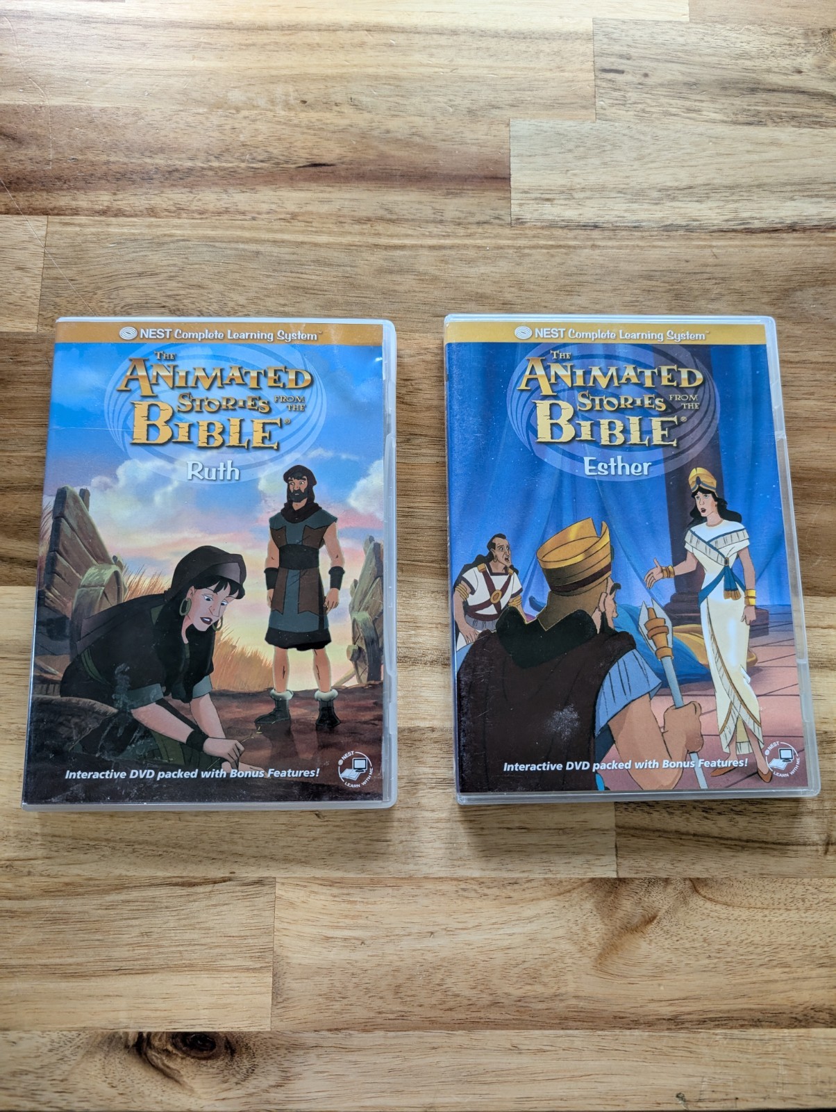 THE ANIMATED STORIES FROM THE BIBLE BY NEST DVD, Esther And Ruth, Lot Of 2