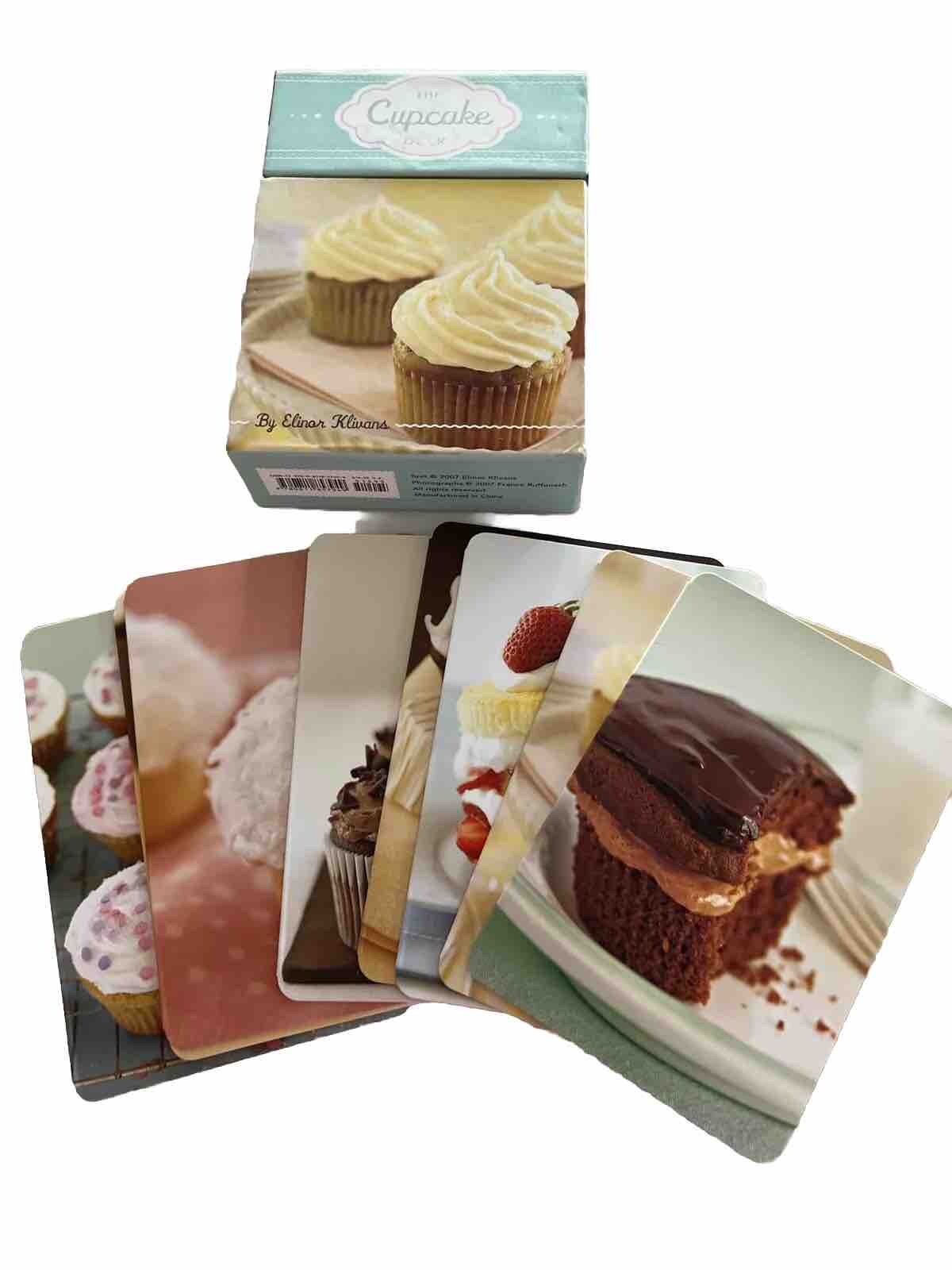 The Cupcake Deck by Elinor Klivans 25 Cupcake Recipe Cards W/Photos & Hard Case