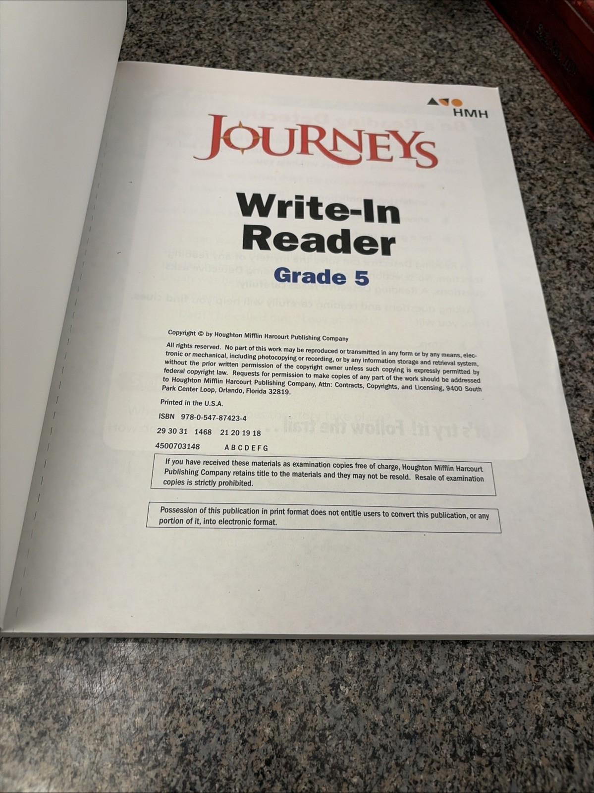 Journeys: Write-In Reader Grade 5 by HMH (2012, Trade paperback)