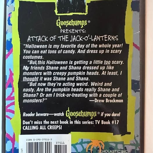 RARE GOOSEBUMPS TV SERIES # 16 ATTACK OF THE JACK-O’ LANTERNS FIRST PRINT