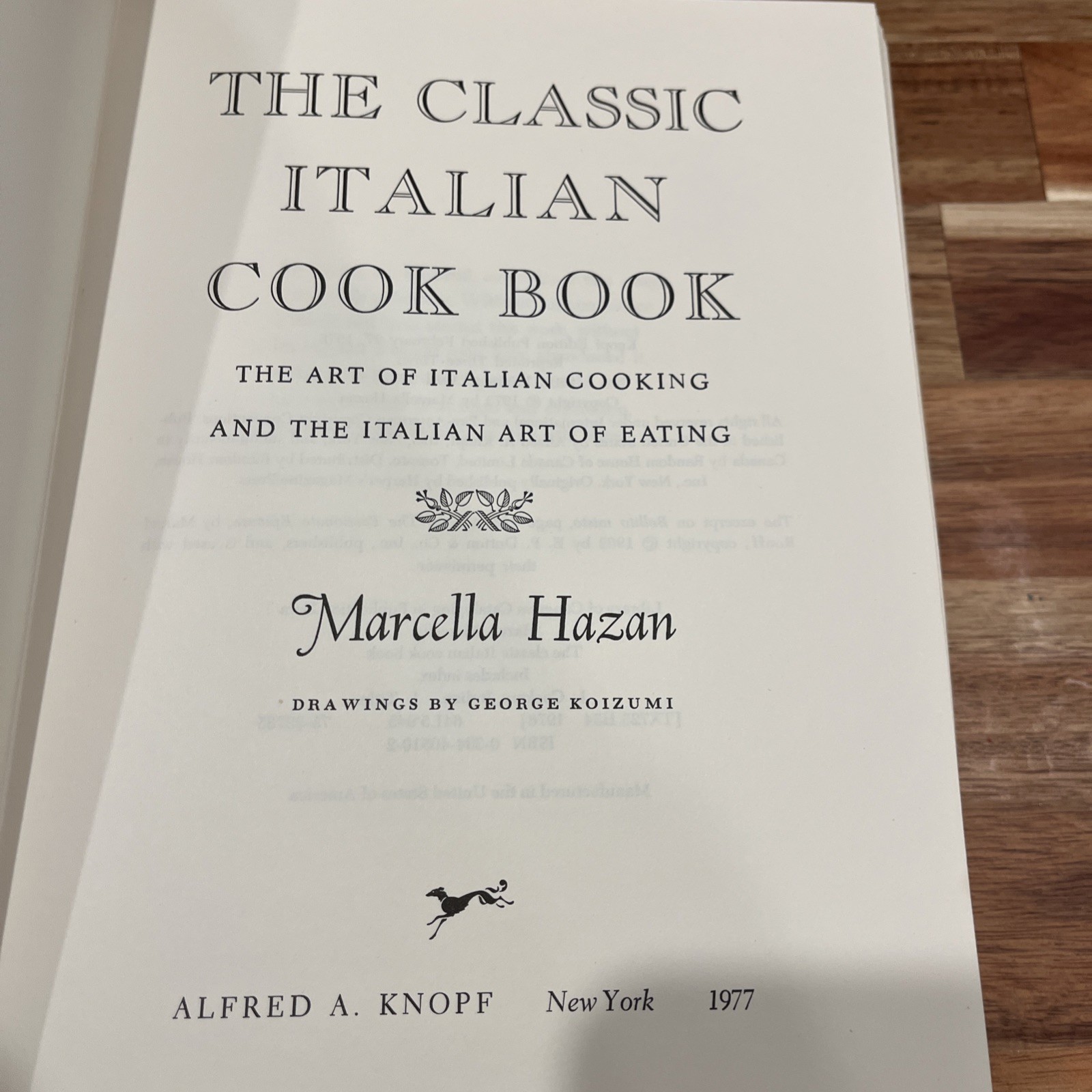 Classic Italian Cook Book by Marcella Hazan 1977 – 5th Print