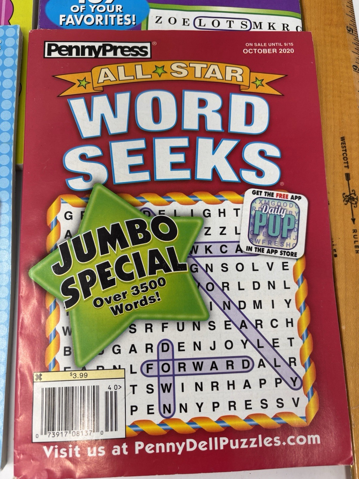 Lot of 5 Dell Penny Press Kappa Word Search Find Puzzle Books Jumbo,Tick Tock