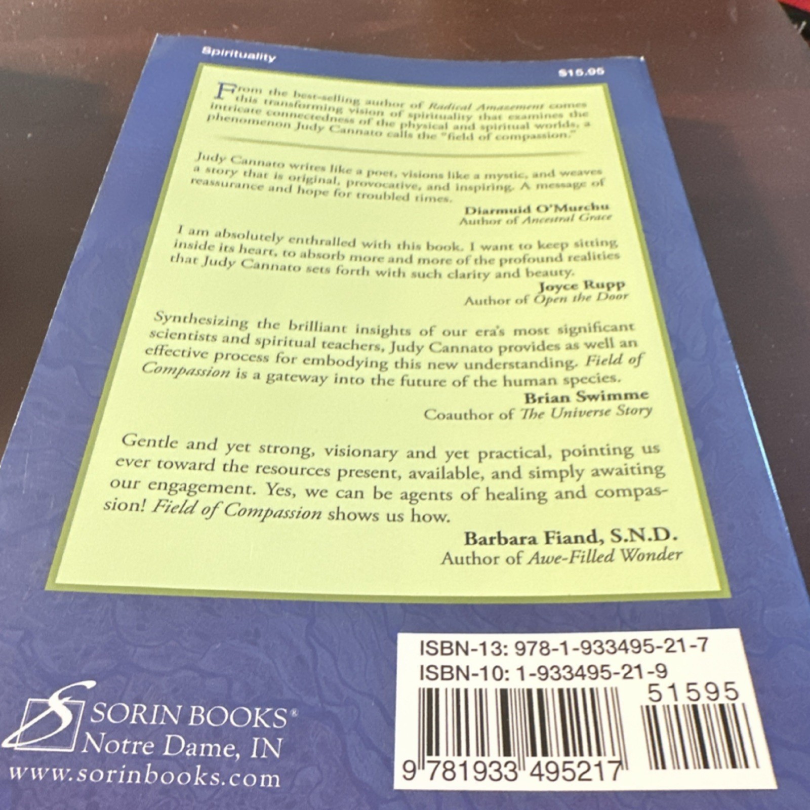 AVE Maria Press Field of Compassion Judy Cannato Paperback Spirituality