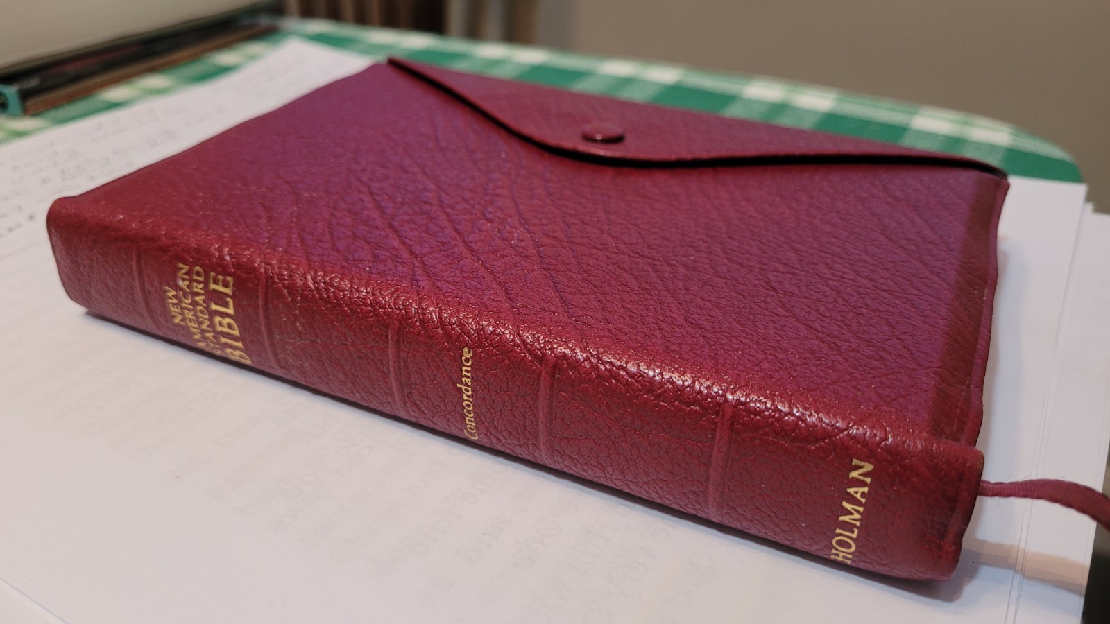 RARE: New American Standard Bible 1975 Pocket Size, Top Grain Cowhide