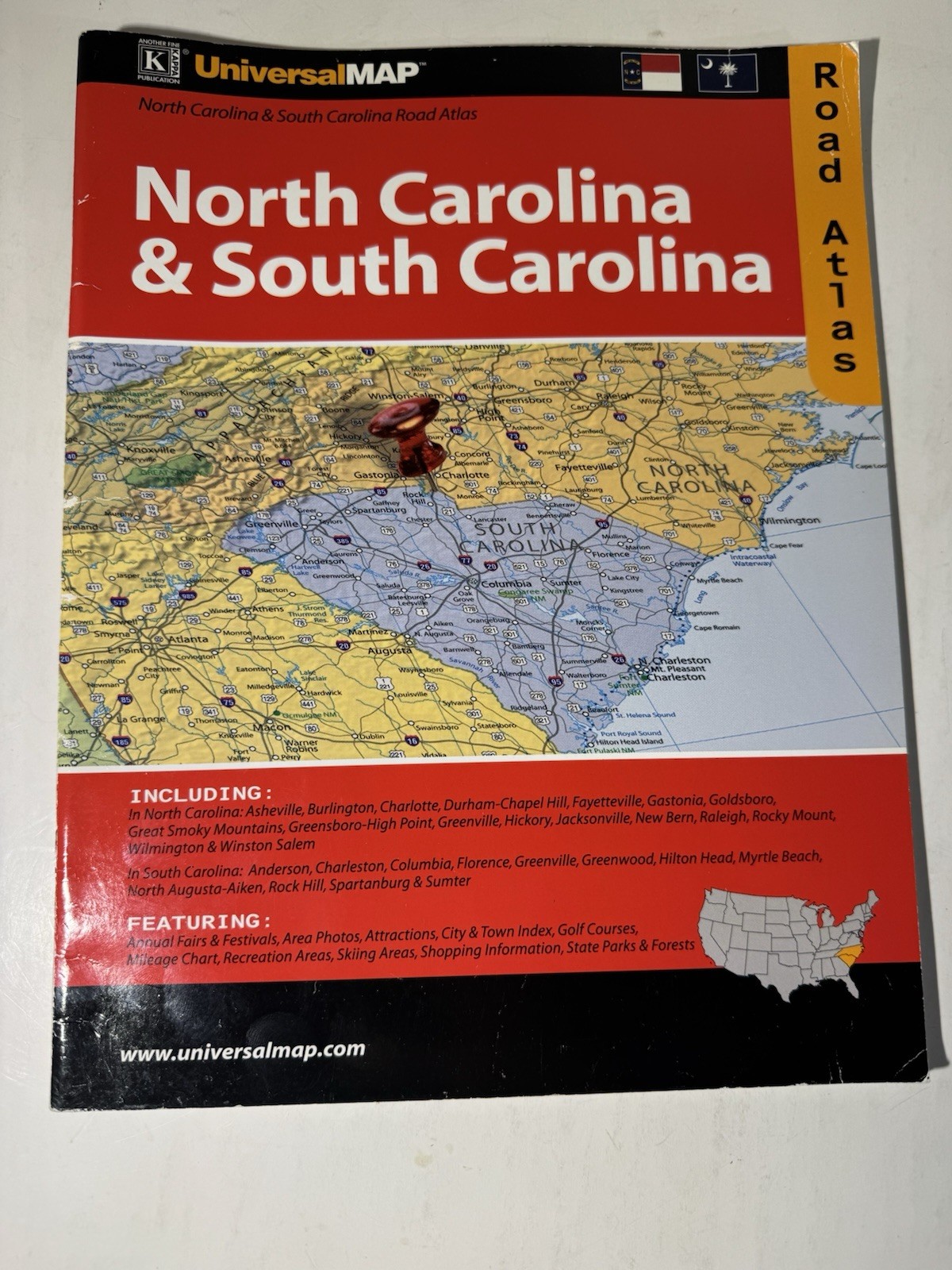 North & South Carolina Road Atlas 2004 Kappa Street Guide NC SC Universal Map