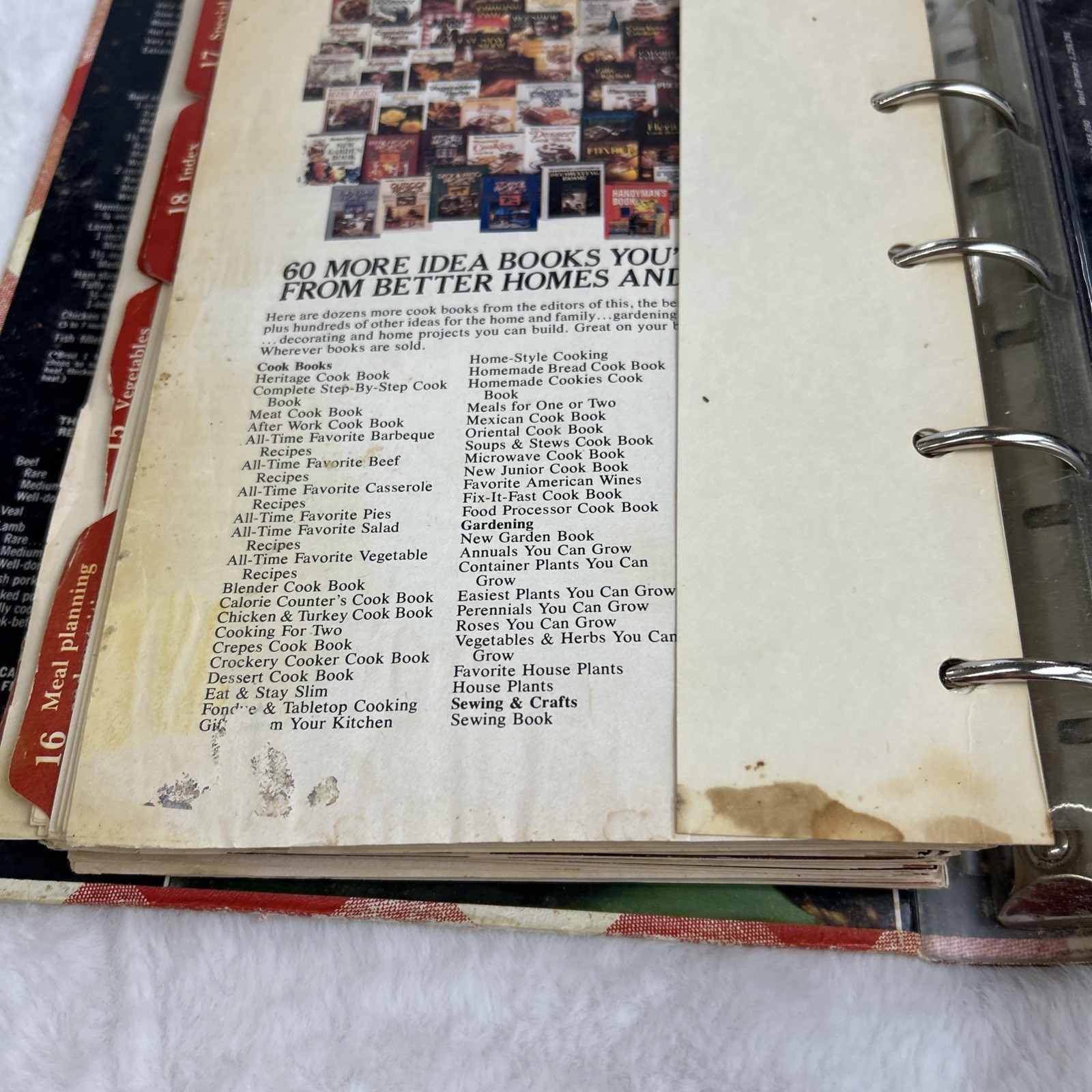 Better Homes & Gardens New Cook Book 5 Ring Binder 1976 435 Pages Vintage