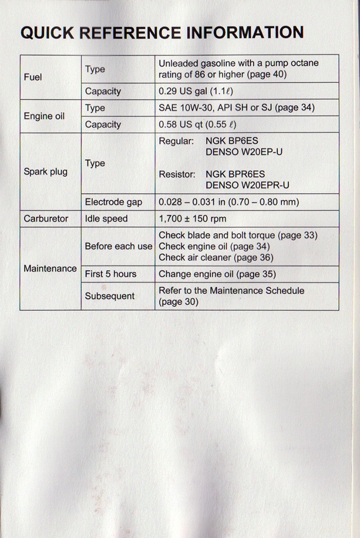HONDA HARMONY II MOWER OWNER’S MANUAL – 68 detail pages all you need to know …