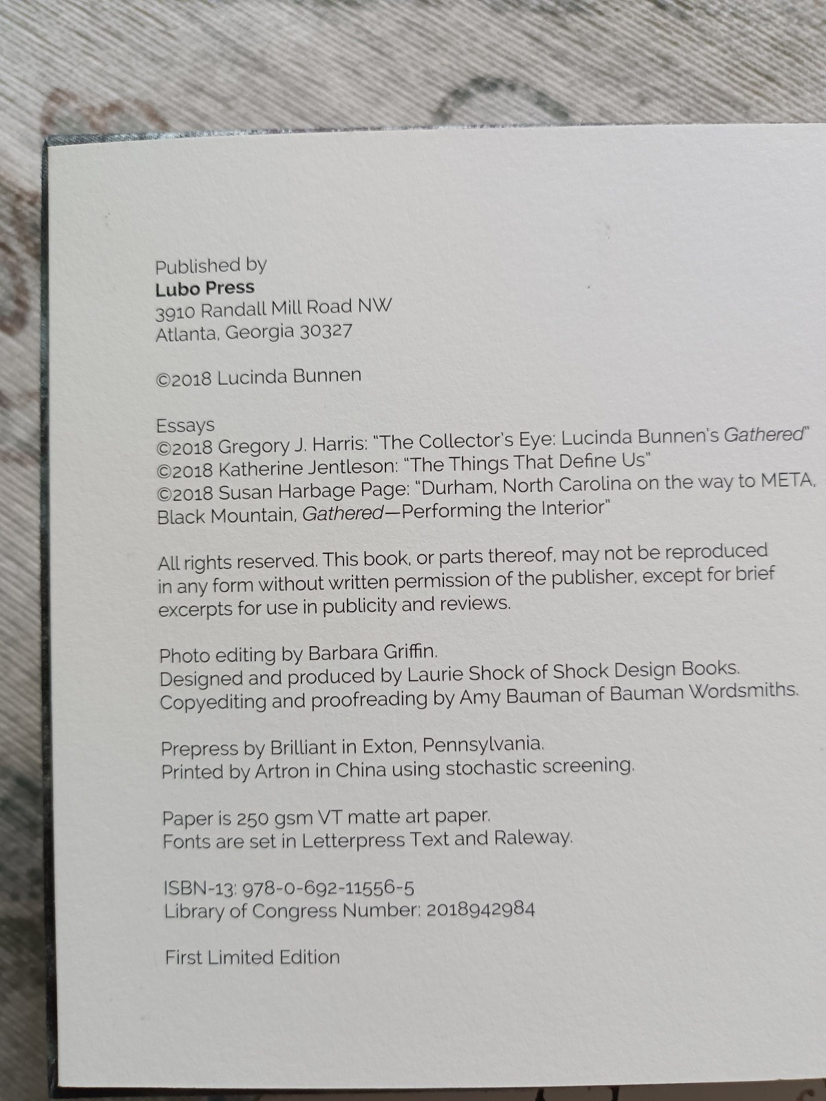 Gathered_Lucinda Bunnen_Wabi-Sabi Art Books_2-vol Set_Signed_AP/500_Very Good