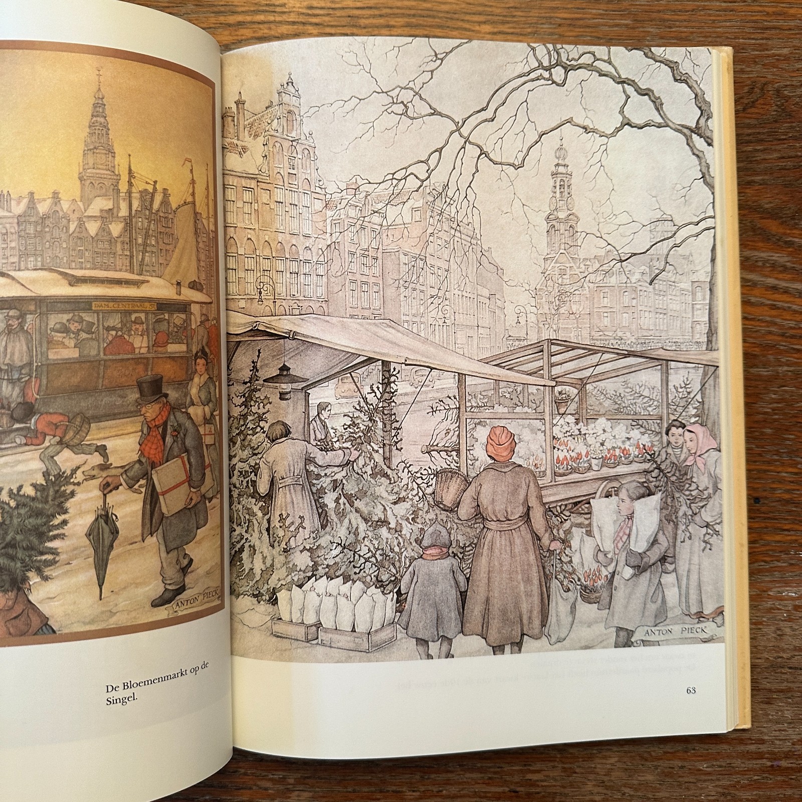 Memories of Amsterdam by Anton Pieck & Hans Vogelesang Dutch Art HC 1987 VG-