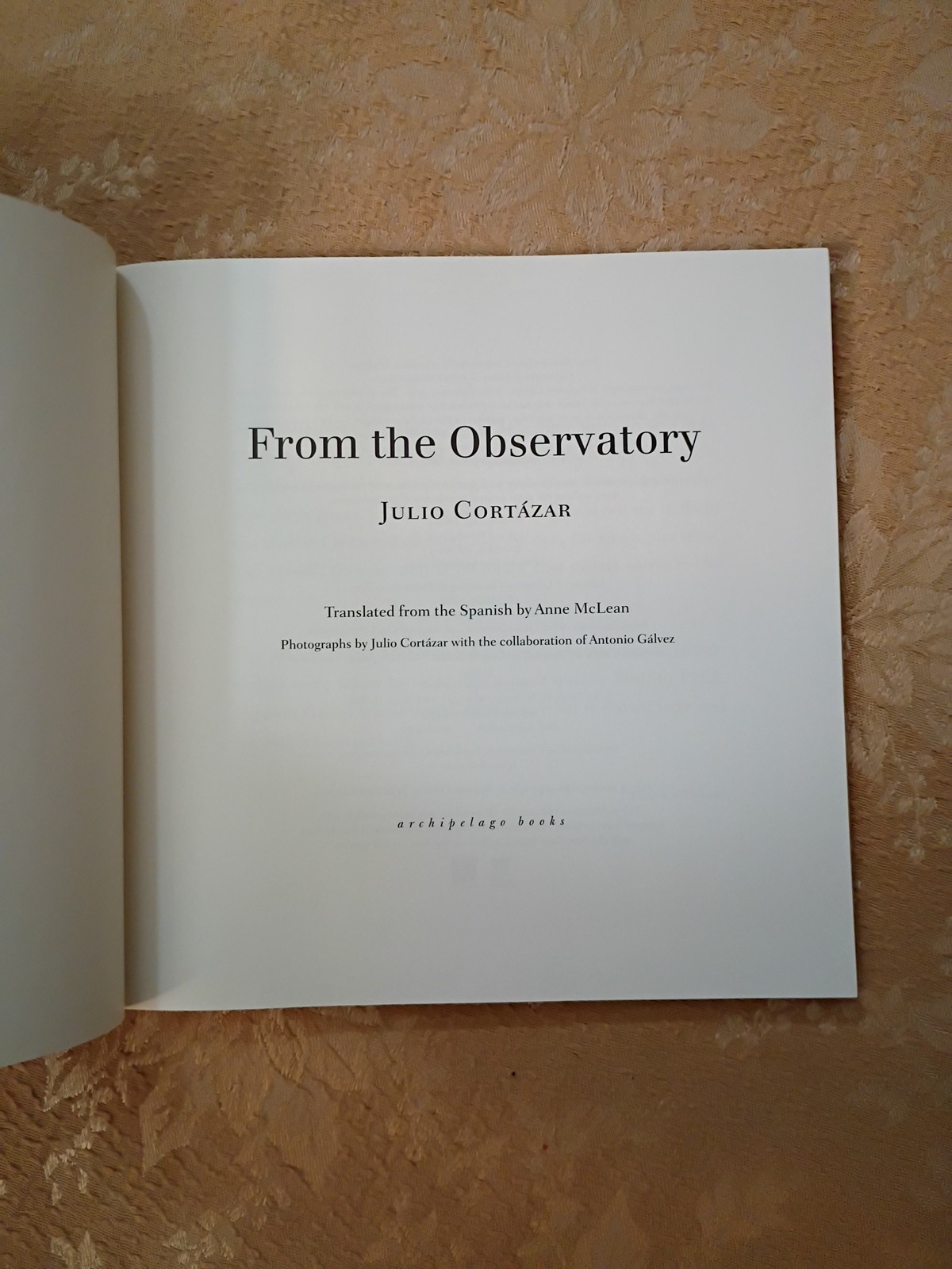 2011 From the Observatory Julio Cortázar 1st Archipelago Books Edition Paperback