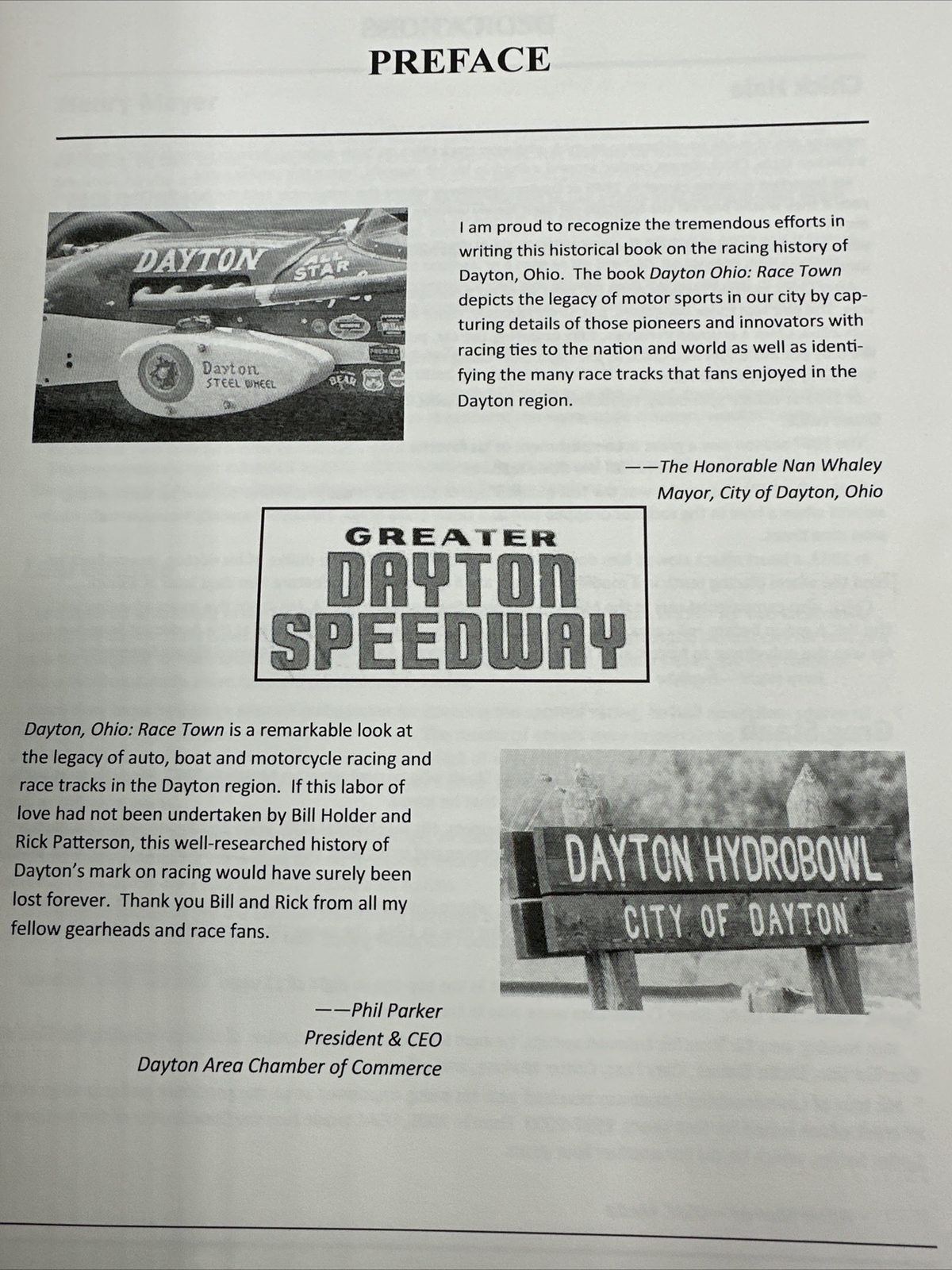 Dayton Ohio Race Town Signed Bill Holder 3rd Edition Paperback Rare 134 Pages
