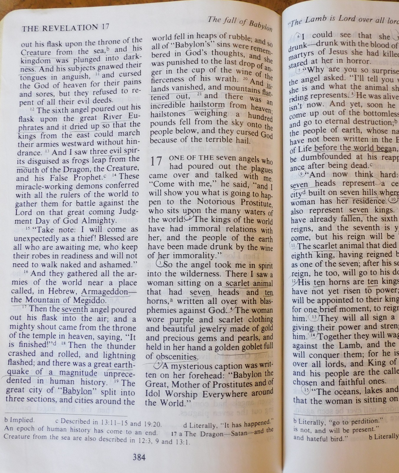 The Living Bible Large Print Brown Bonded Leather Red Letter Tyndale Pub 1984