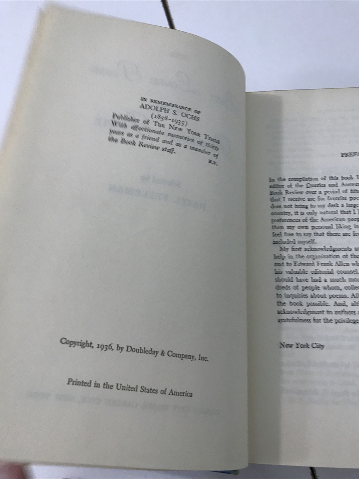 The Best Loved Poems Of The American People – Hazel Felleman (Hardcover, 1936)