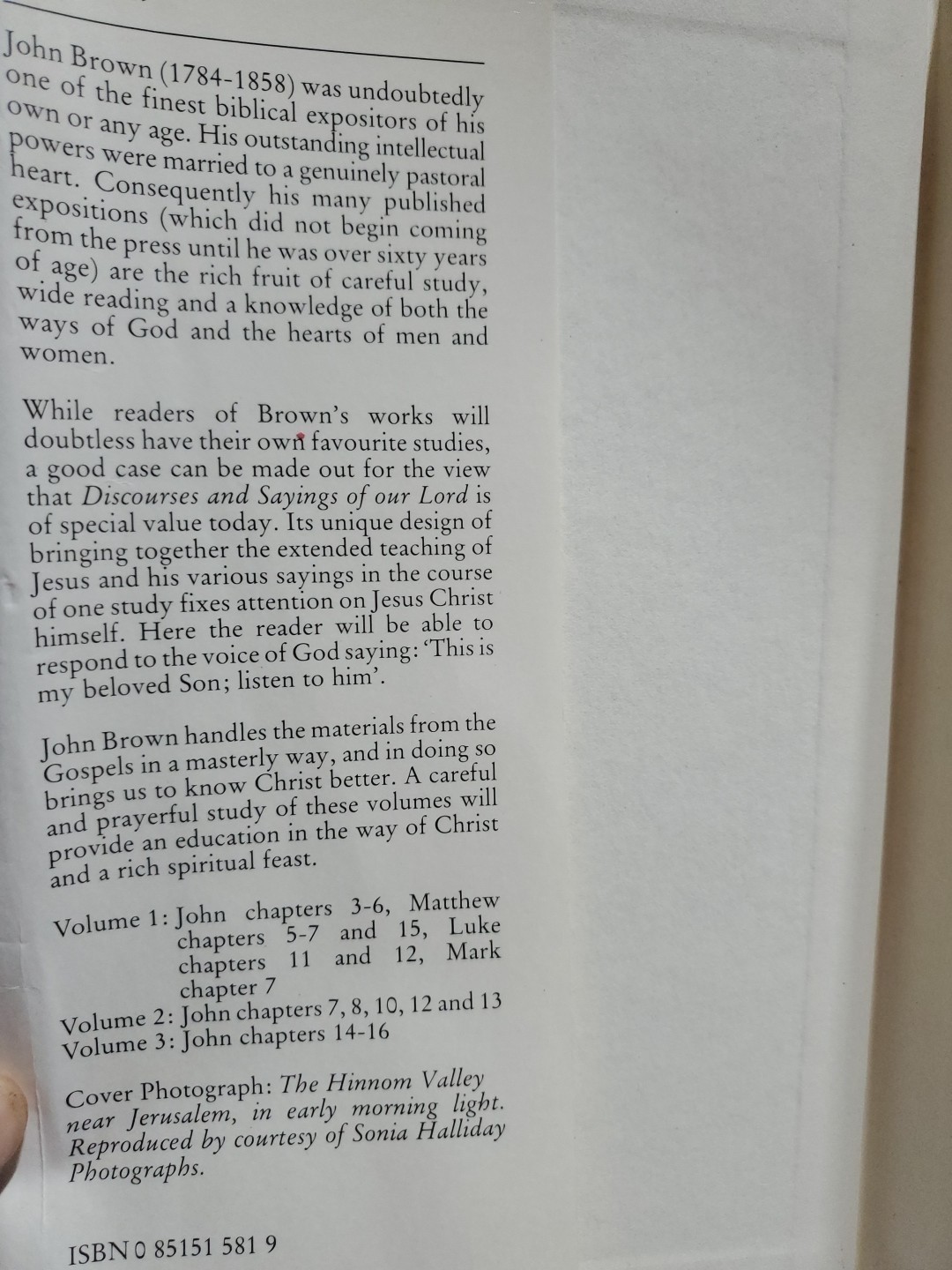 Discourses and Sayings of Our Lord Vol. 2 | John Brown | Banner of Truth Trust 1