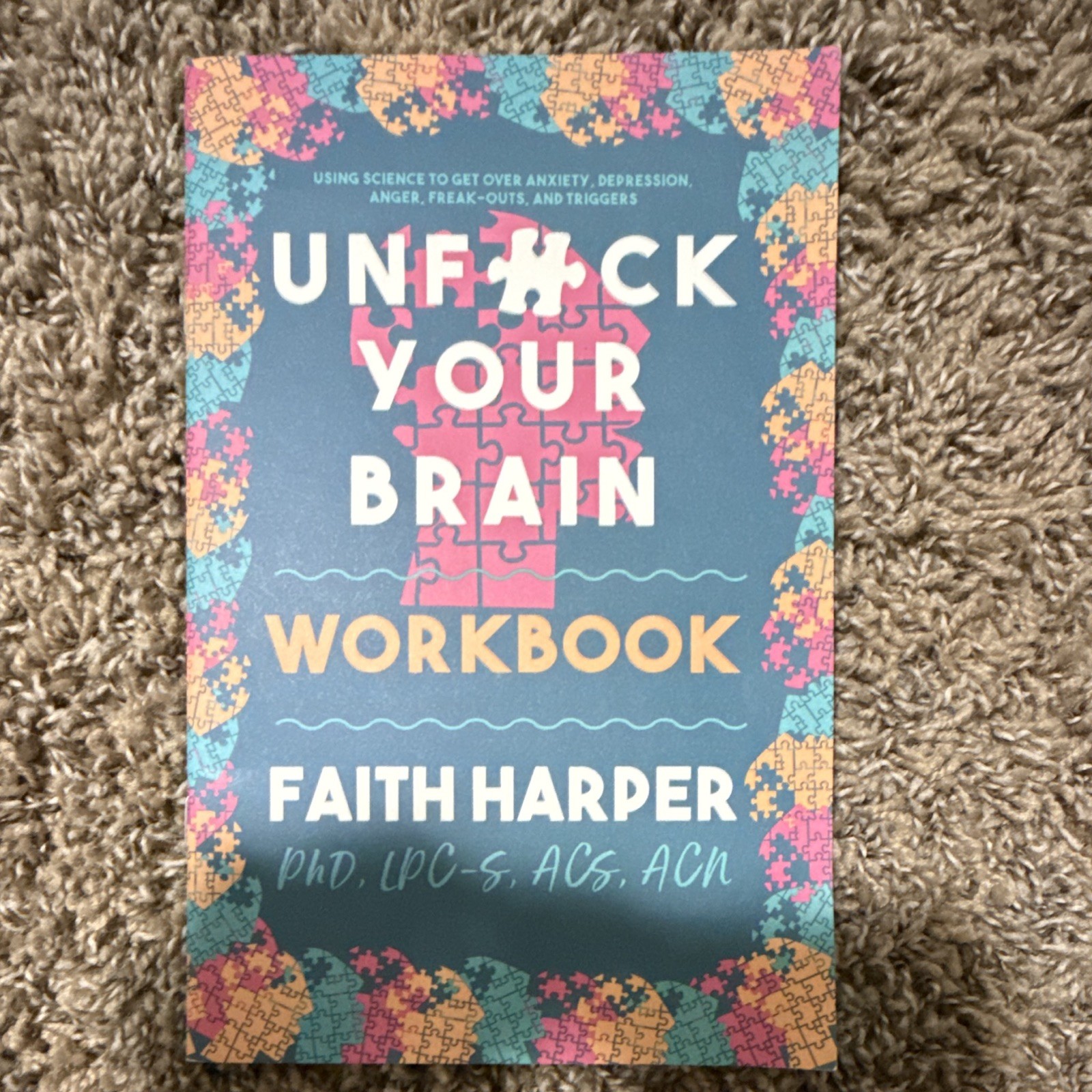 Faith G. Harper Unfuck Your Brain Workbook PB 2017 Mental Health Personal Growth
