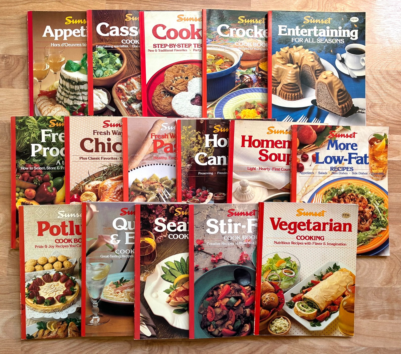 SUNSET Magazine COOKBOOKS Lot of 16 Vintage Recipes Potluck Cookies Casseroles