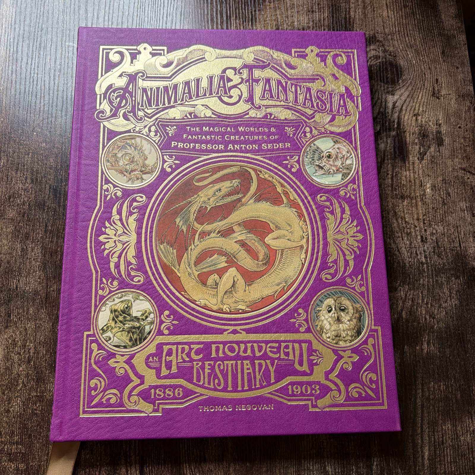 Animalia & Fantasia Hardcover Book Art Nouveau Creatures Dragons by Anton Seder