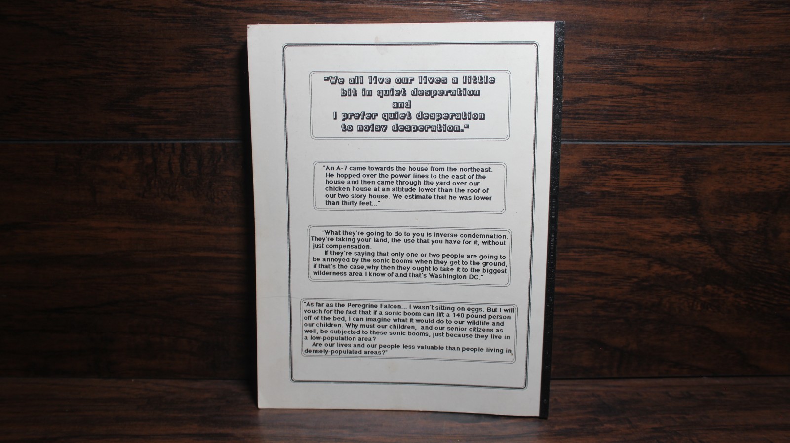 Sonic Booms vs. The American Way by Richard Bargen, MD Rural America Under Assu