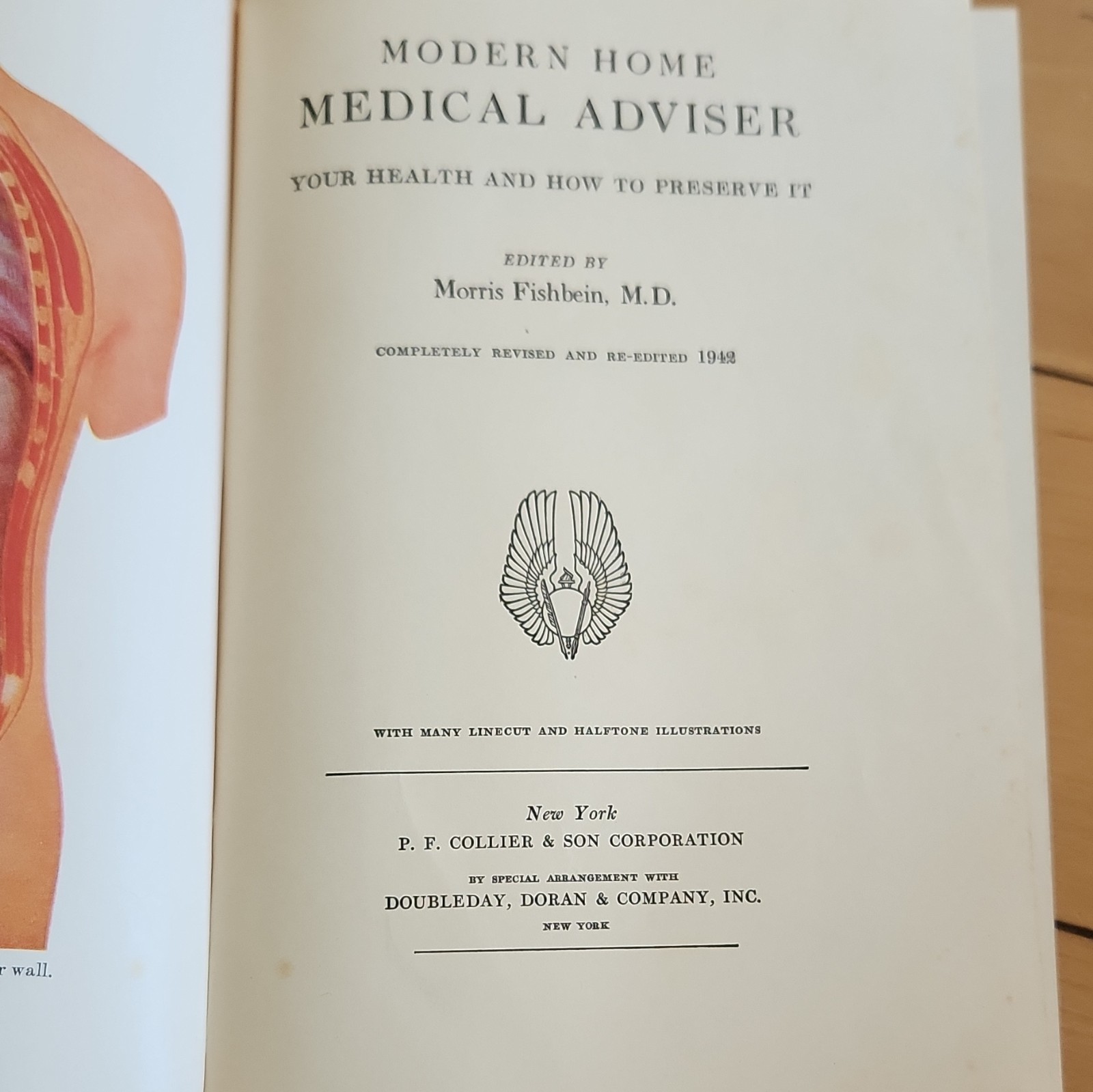 Modern Home Medical Adviser Revised Illustrated Hardcover 1942 Morris Fishbein