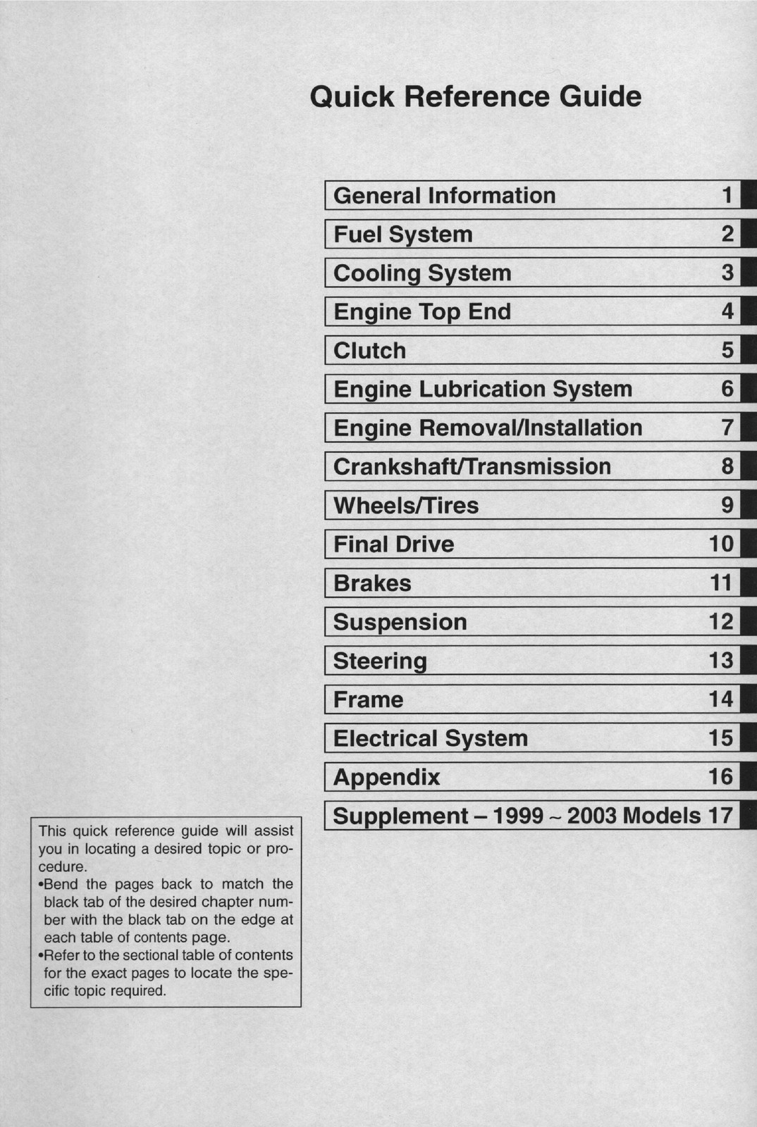 KAWASAKI Voyager XII Motorcycle Service Manual Supplement – WIRE BOUND – COVERS