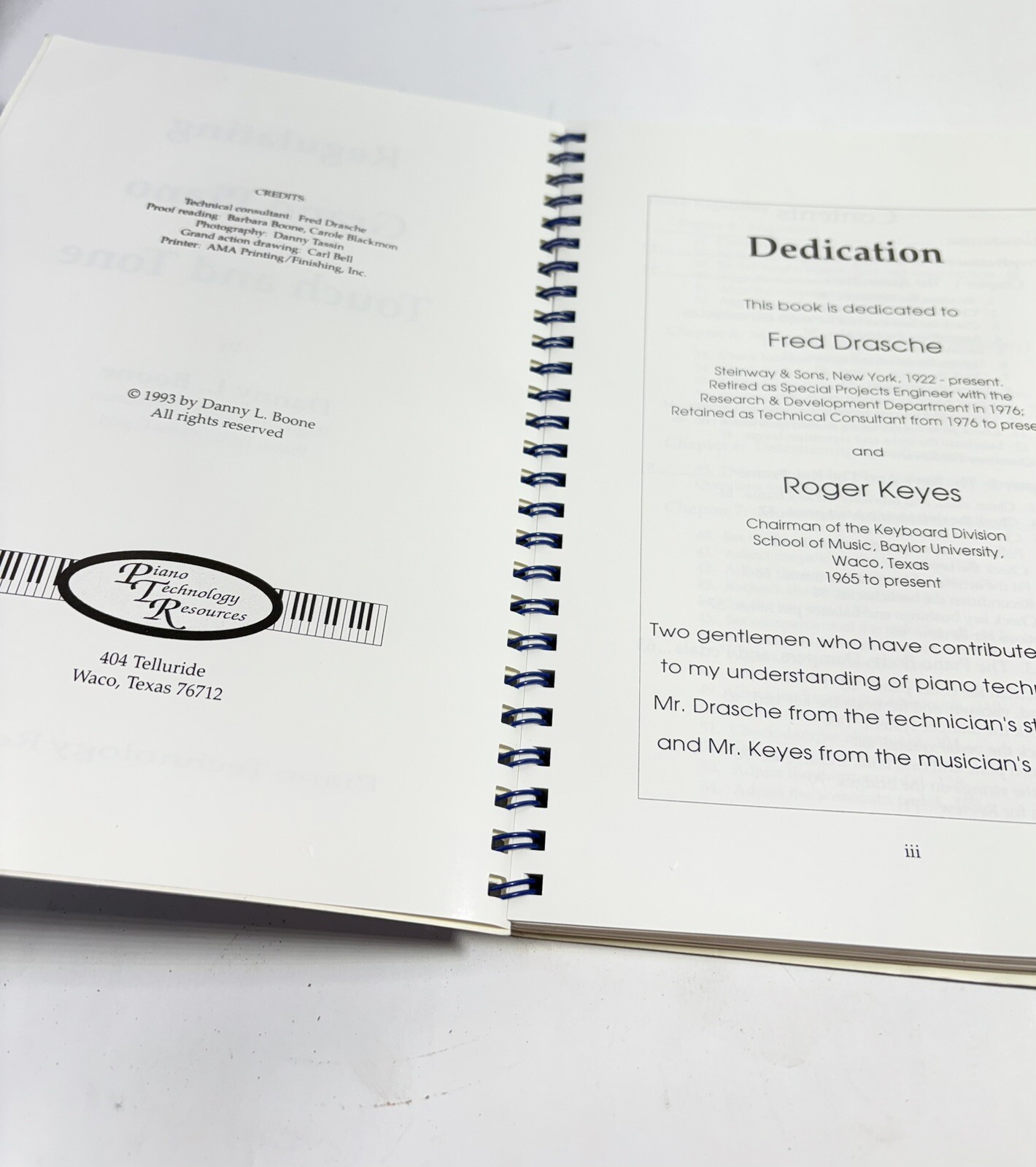 Regulating Grand Piano Touch and Tone by Danny L Boone Piano Technology